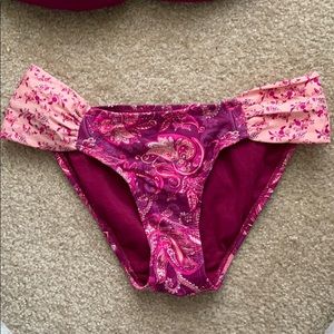 Pink floral garage bathing suit